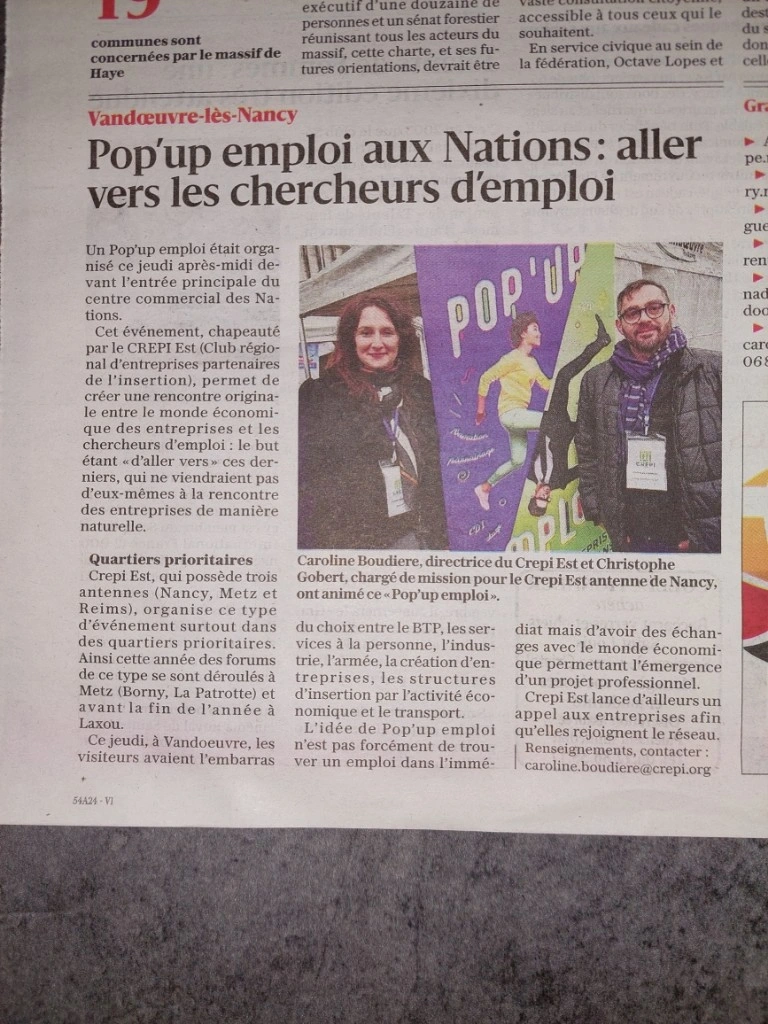 Article PoP Up Vandoeuvre